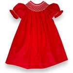 Sweet Dreams Red Pearl Smocked Dress