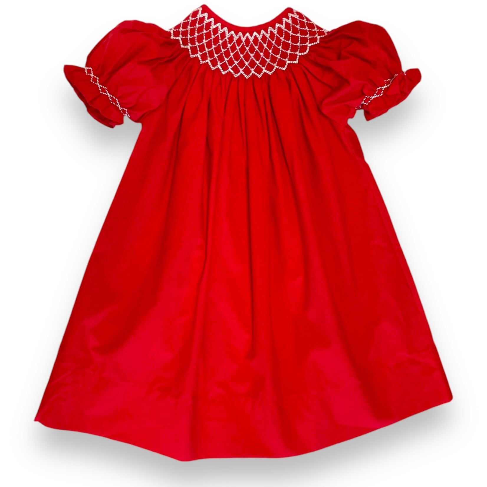 Sweet Dreams Red Pearl Smocked Dress