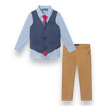 Andy & Evan Winter Chambray Boys Set