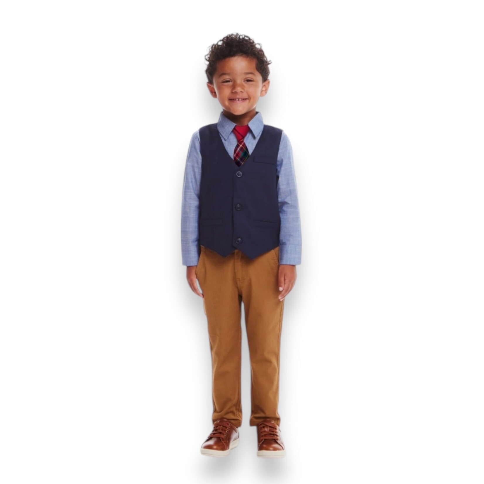 Andy & Evan Winter Chambray Boys Set