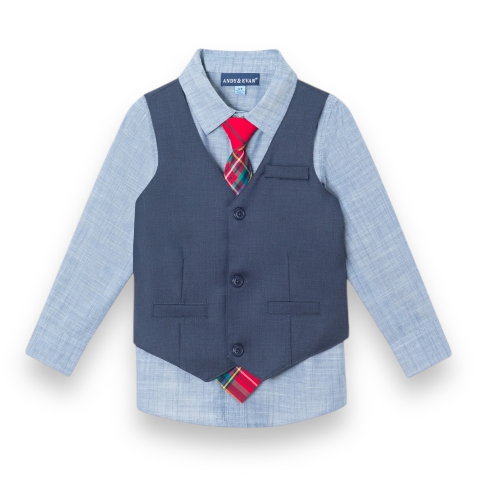 Andy & Evan Winter Chambray Boys Set