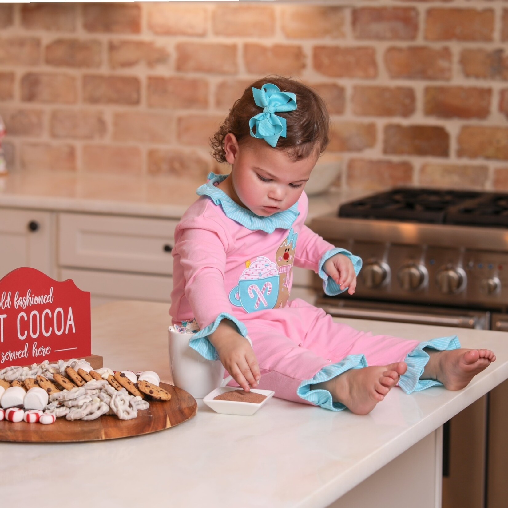 Trotter Street Kids Gingerbread Ruffle Romper