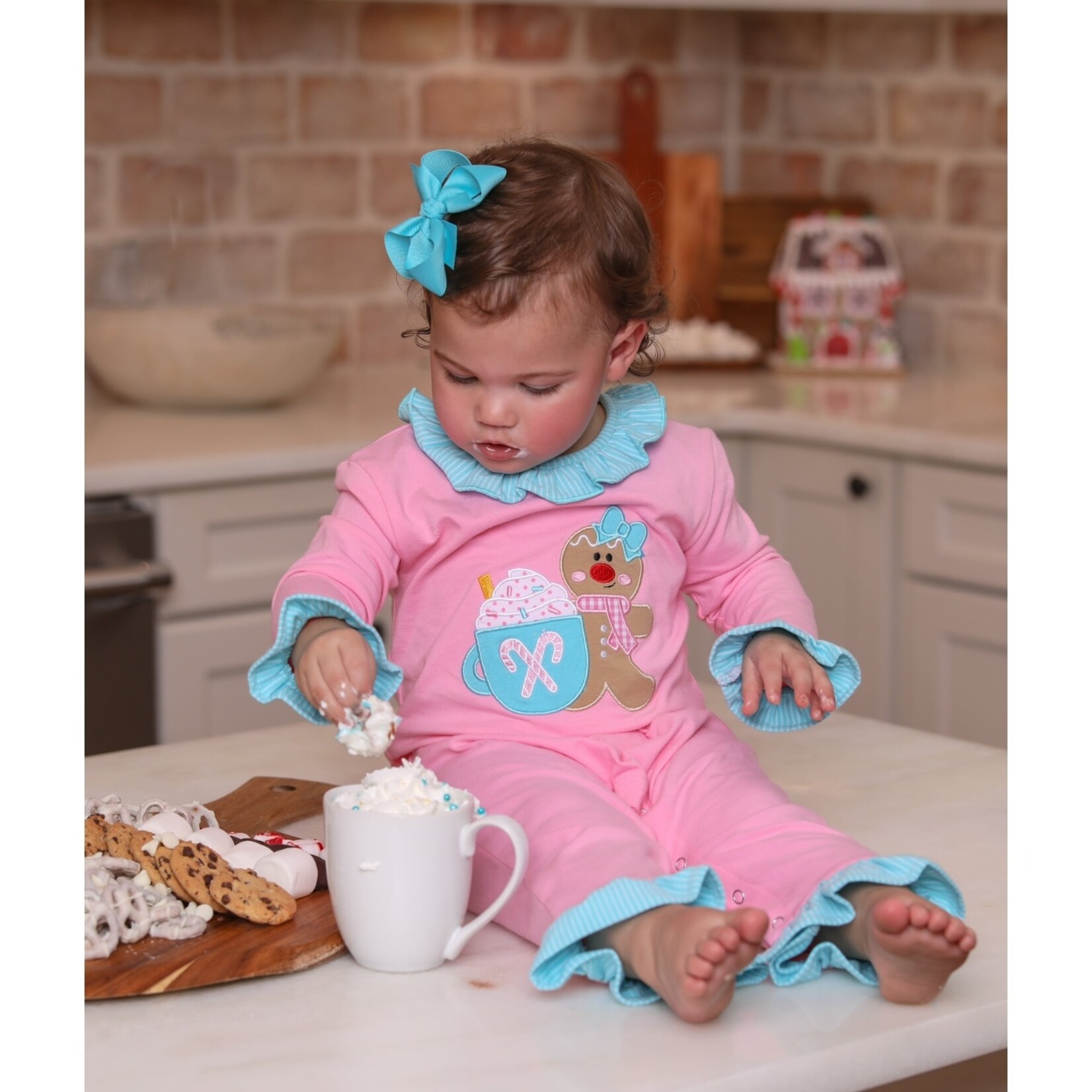 Trotter Street Kids Gingerbread Ruffle Romper