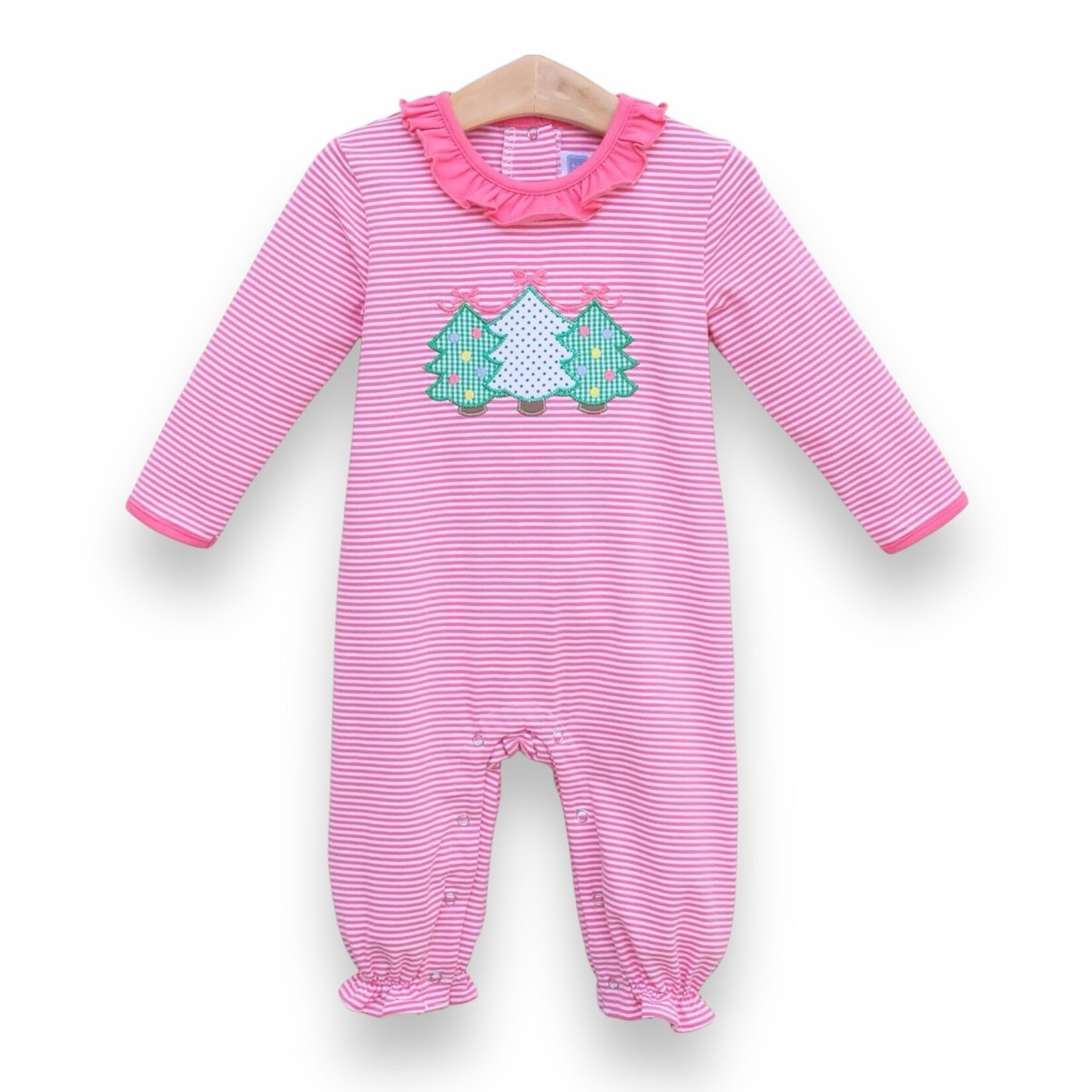 Trotter Street Kids Christmas Tree Ruffle Romper