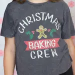 Paper Flower Christmas Baking Crew Tee