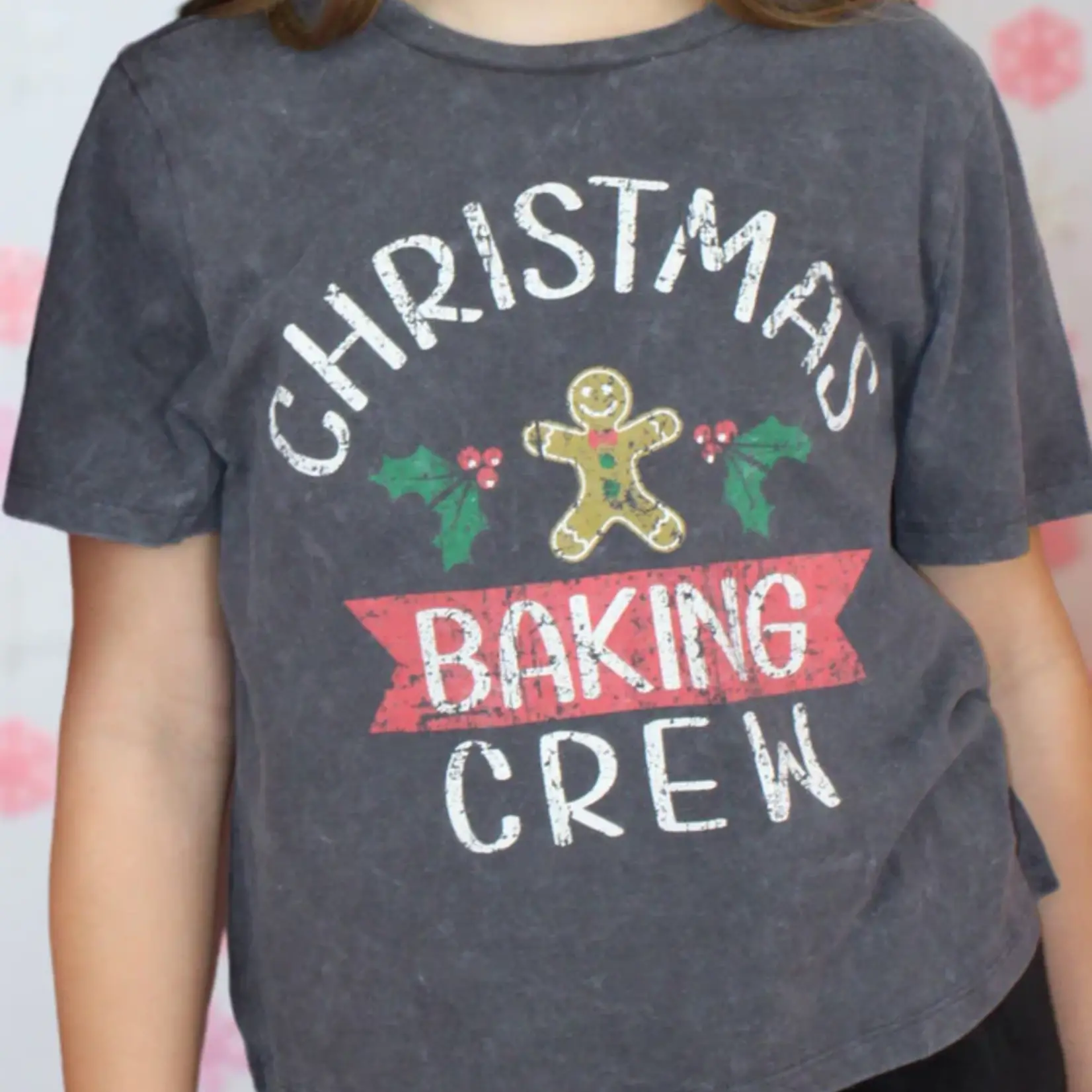 Paper Flower Christmas Baking Crew Tee
