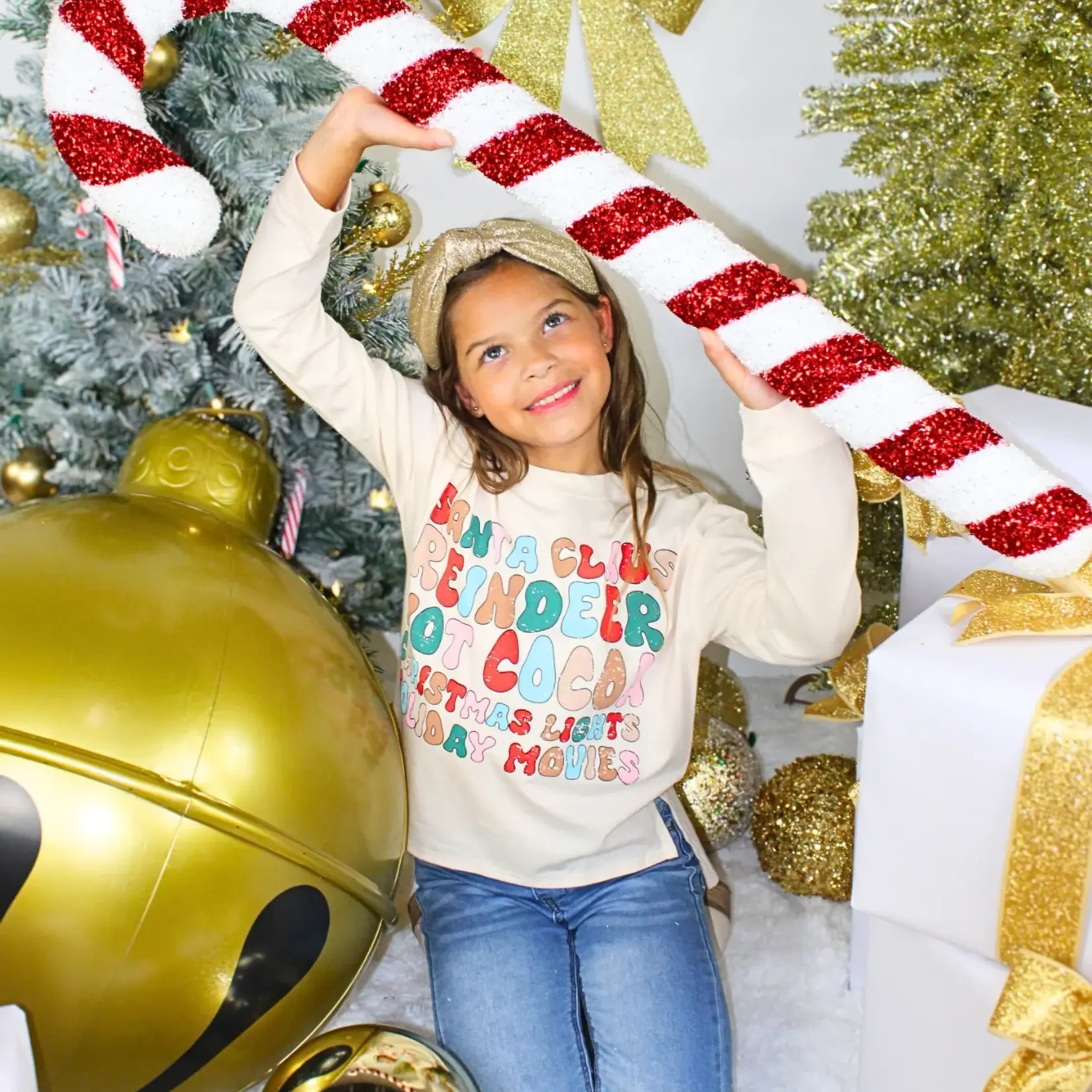 Sweet Soul Santa Reindeer Hot Cocoa L/S Shirt