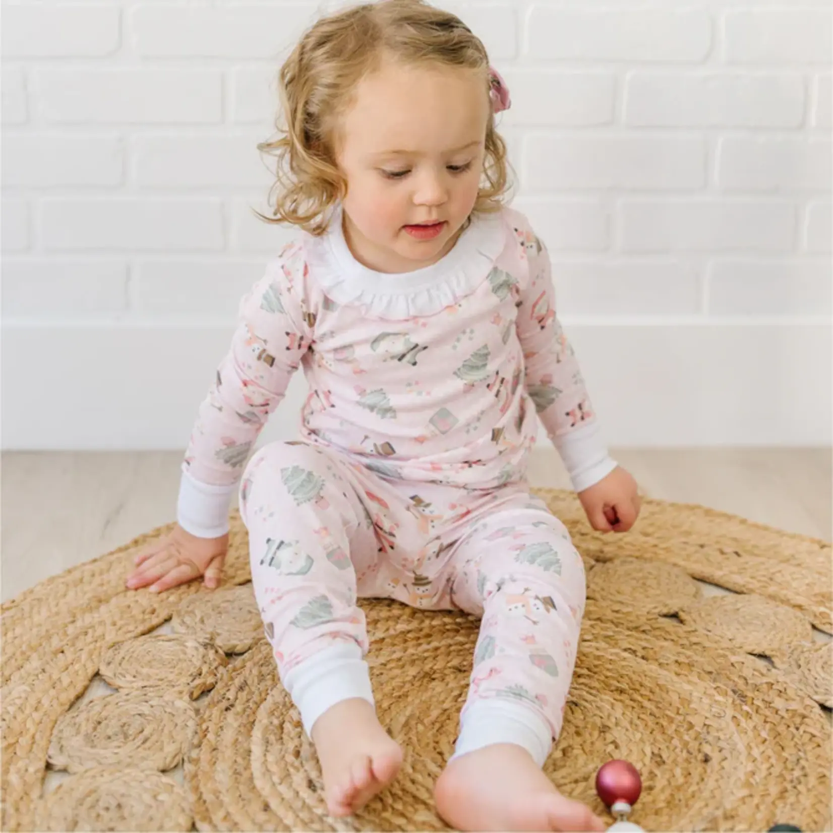 Sweet Little Christmas Ruffle PJ Set