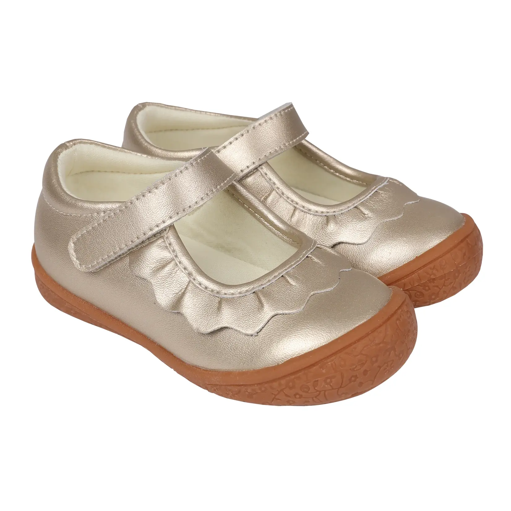 Oomphies Leather Ruche Mary Jane - Gold