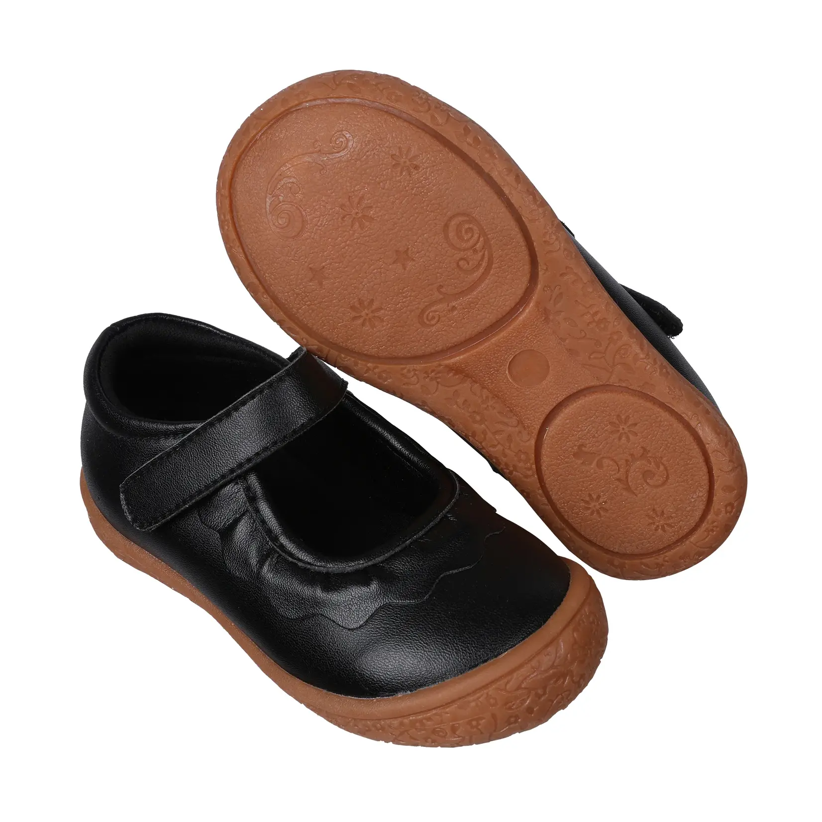 Oomphies Leather Ruche Mary Jane - Black