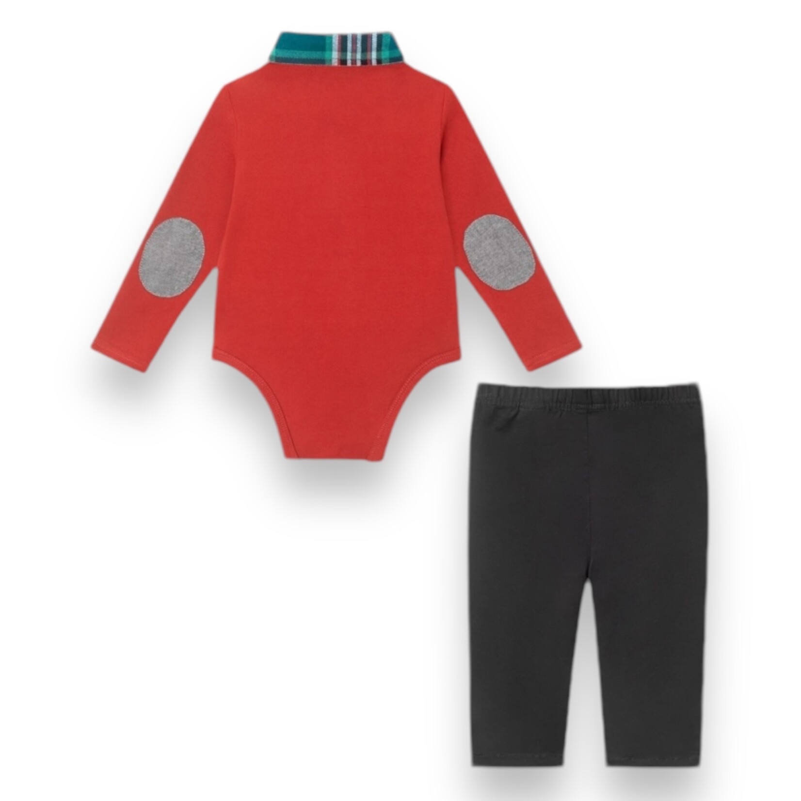 Andy & Evan Red Holiday Shirtzie Set