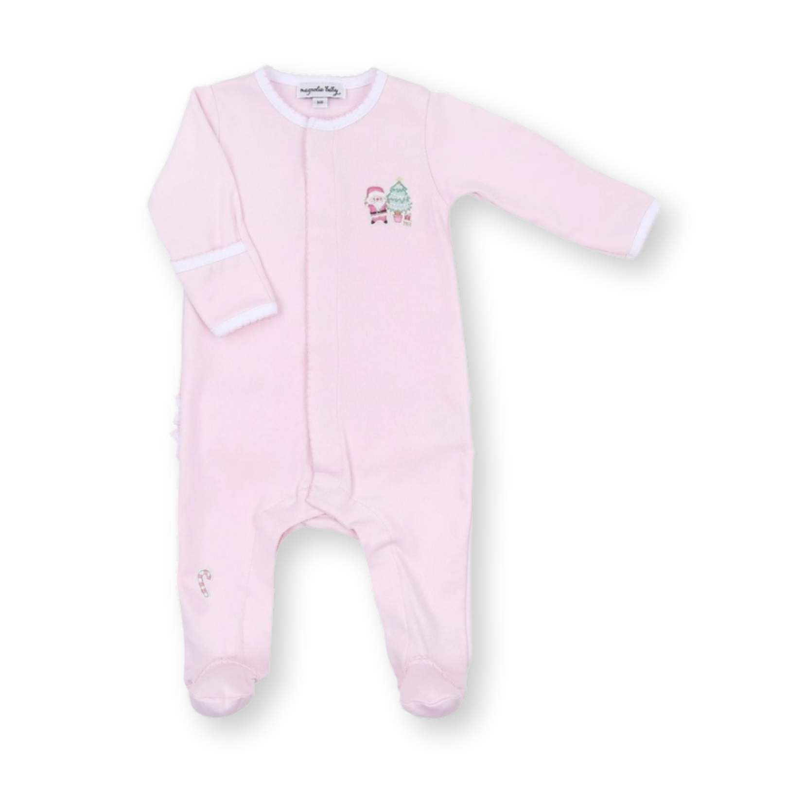 Sweet Little Christmas Ruffle Footie (NB)