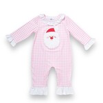 City Beautiful Pink Gingham Santa Romper