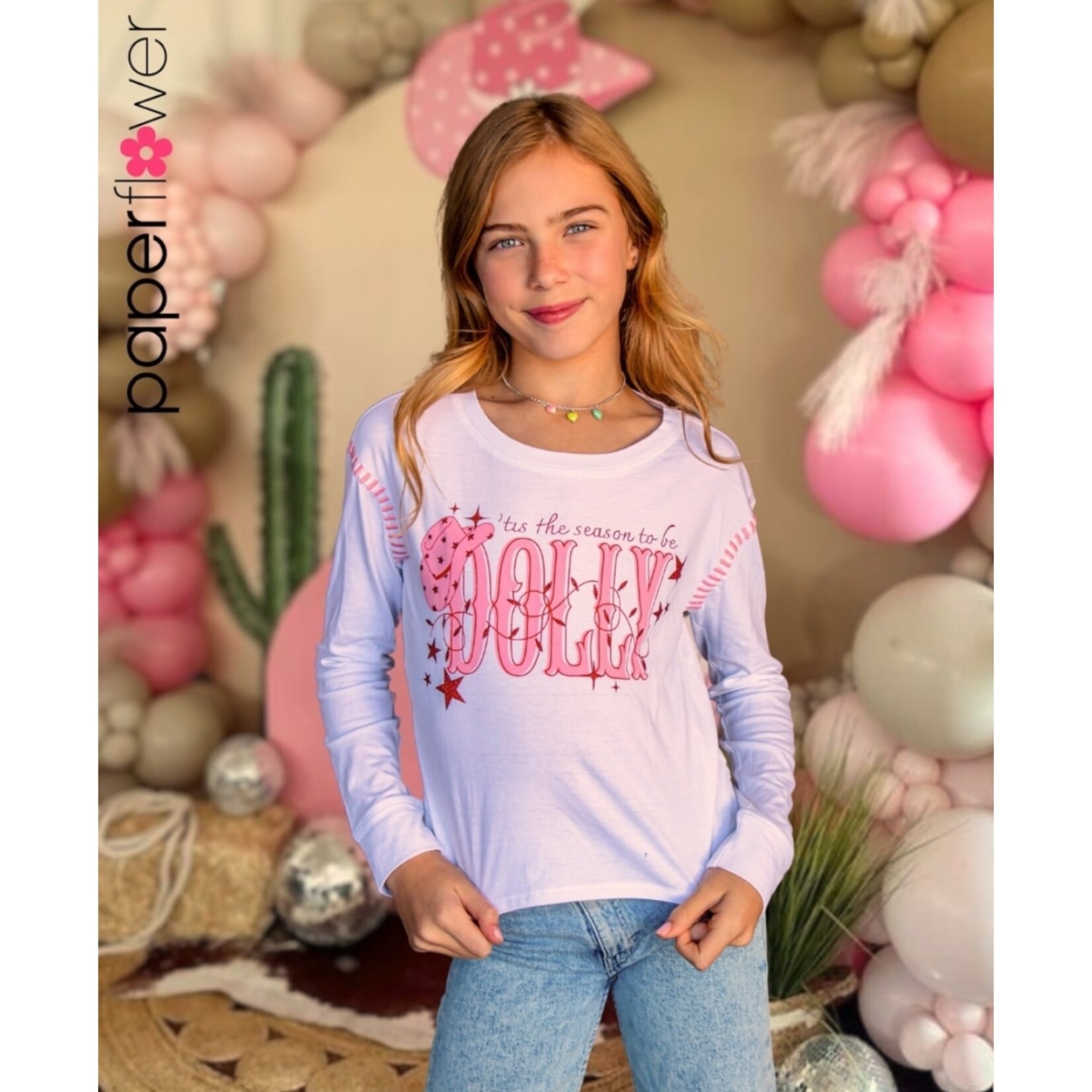 Paper Flower Tis the Season to be Dolly L/S Shirt
