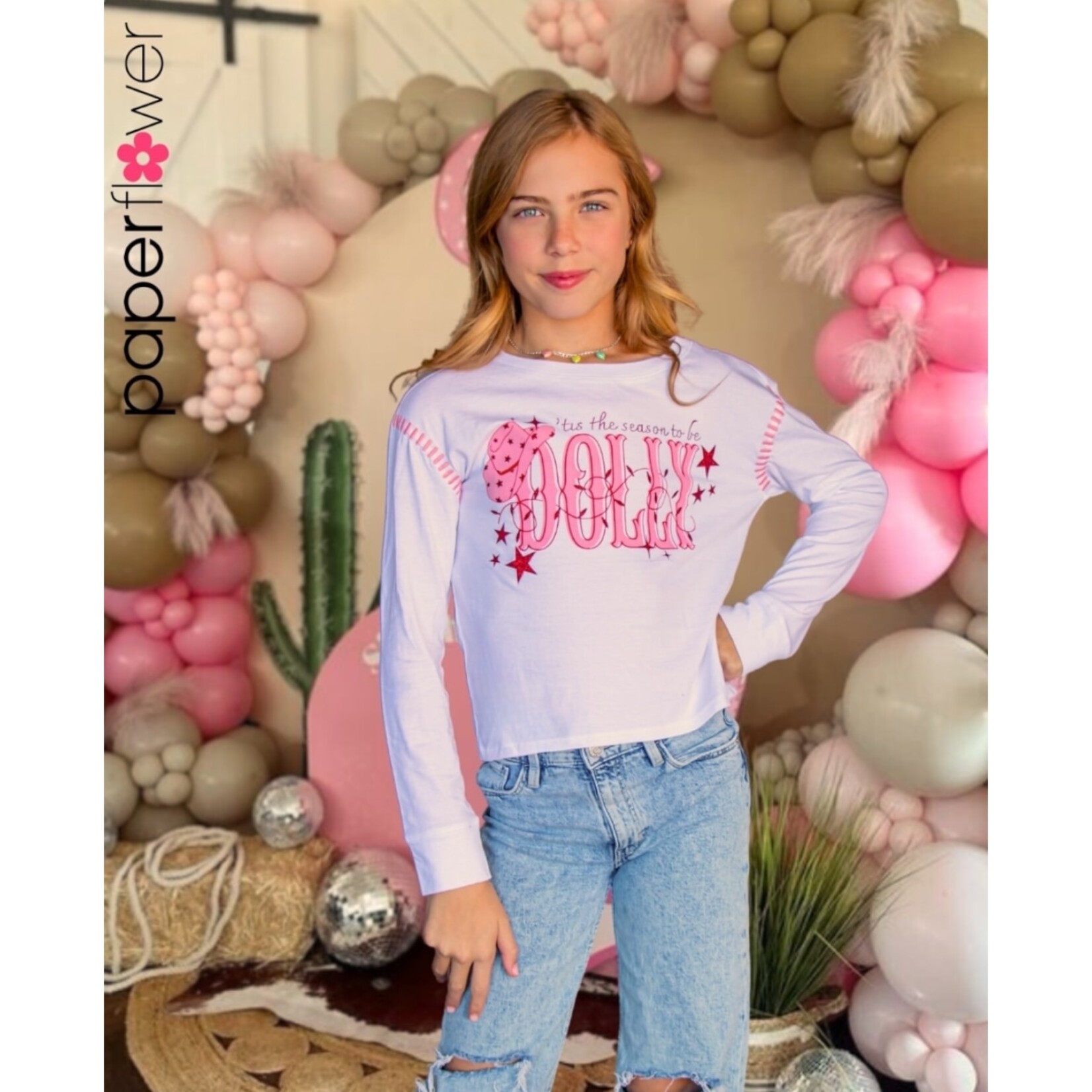 Paper Flower Tis the Season to be Dolly L/S Shirt