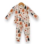 SpearmintLOVE Gingerbread Waffle PJ Set - Snow