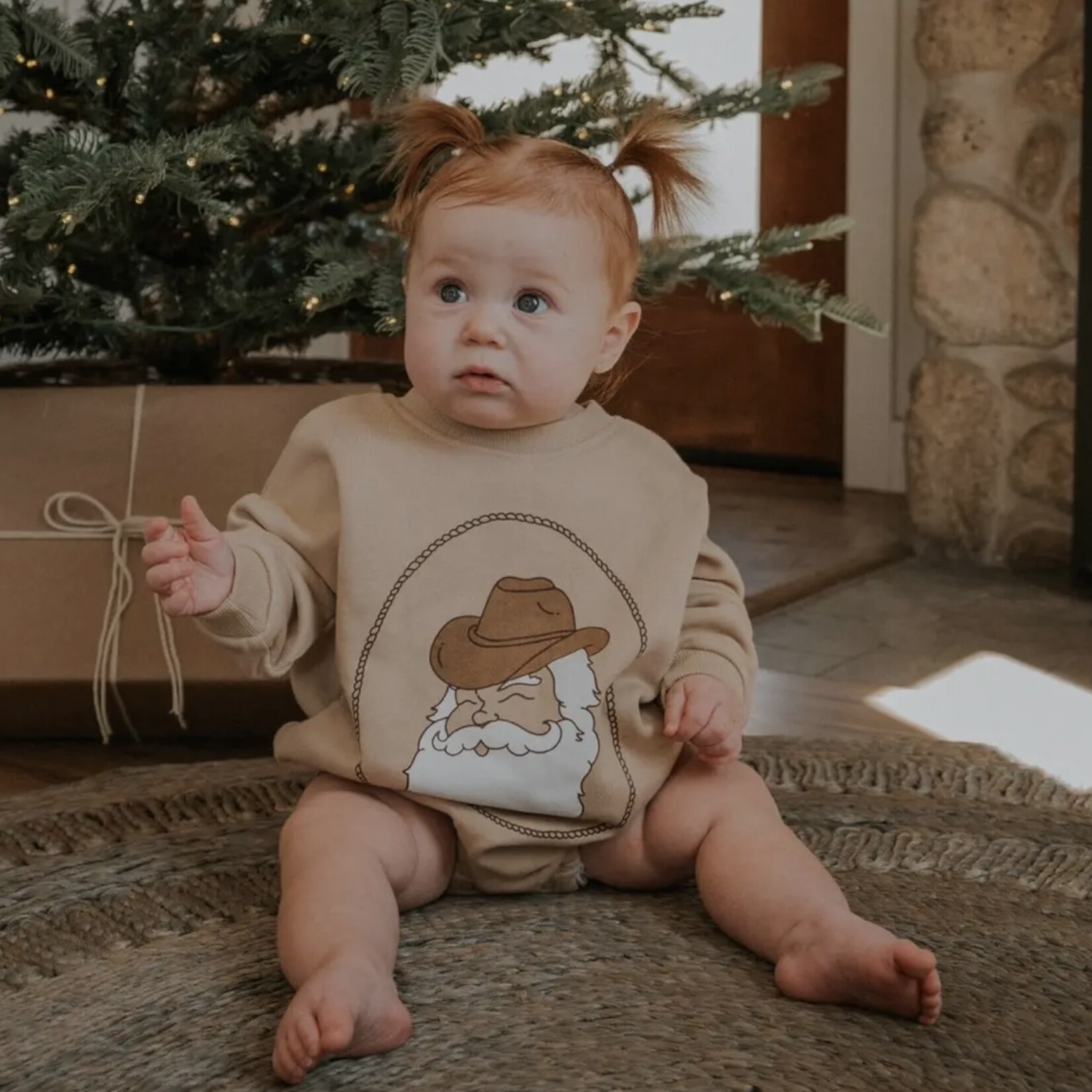 Everyday Leisure Ranch Santa Bubble Romper (Size 0-6M)