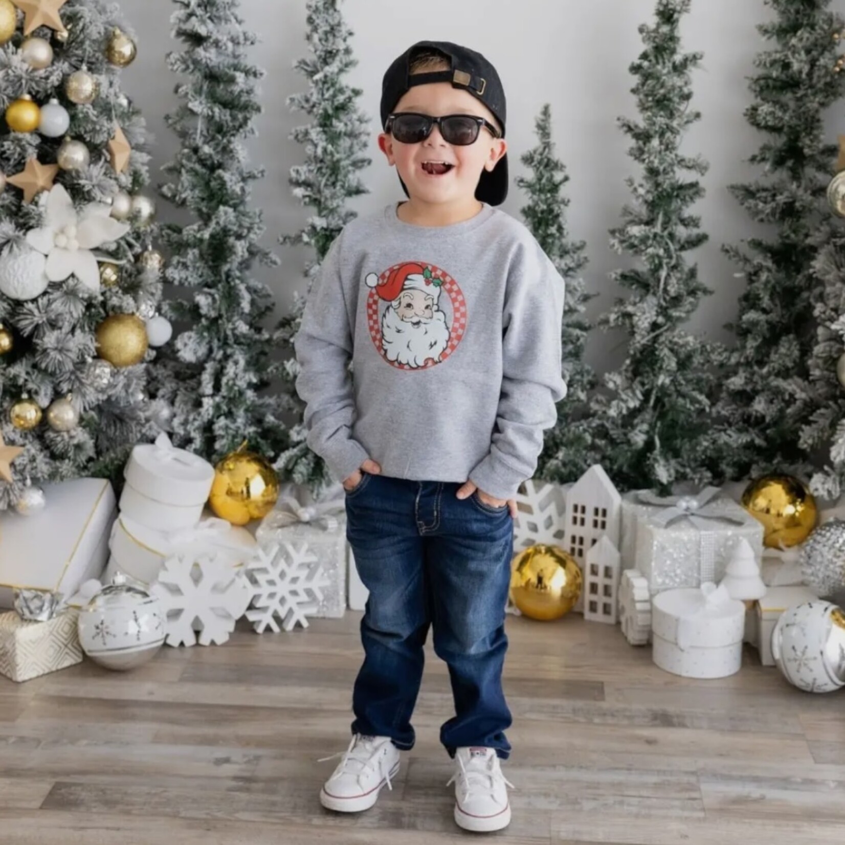 Sweet Wink Retro Santa Sweatshirt