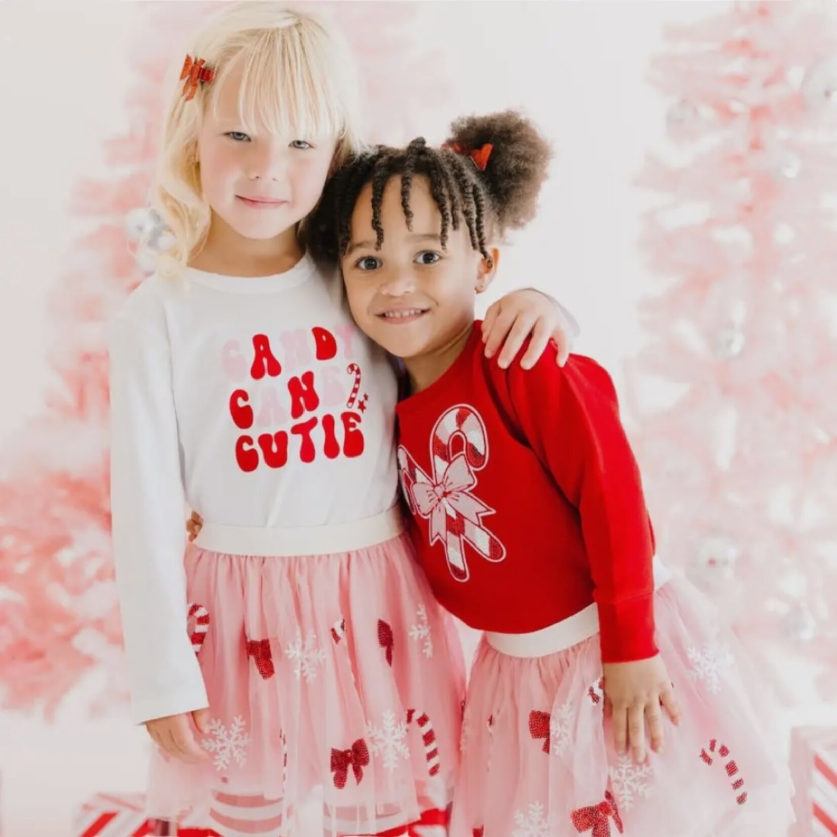 Sweet Wink Candy Cane Patch Sweatshirt