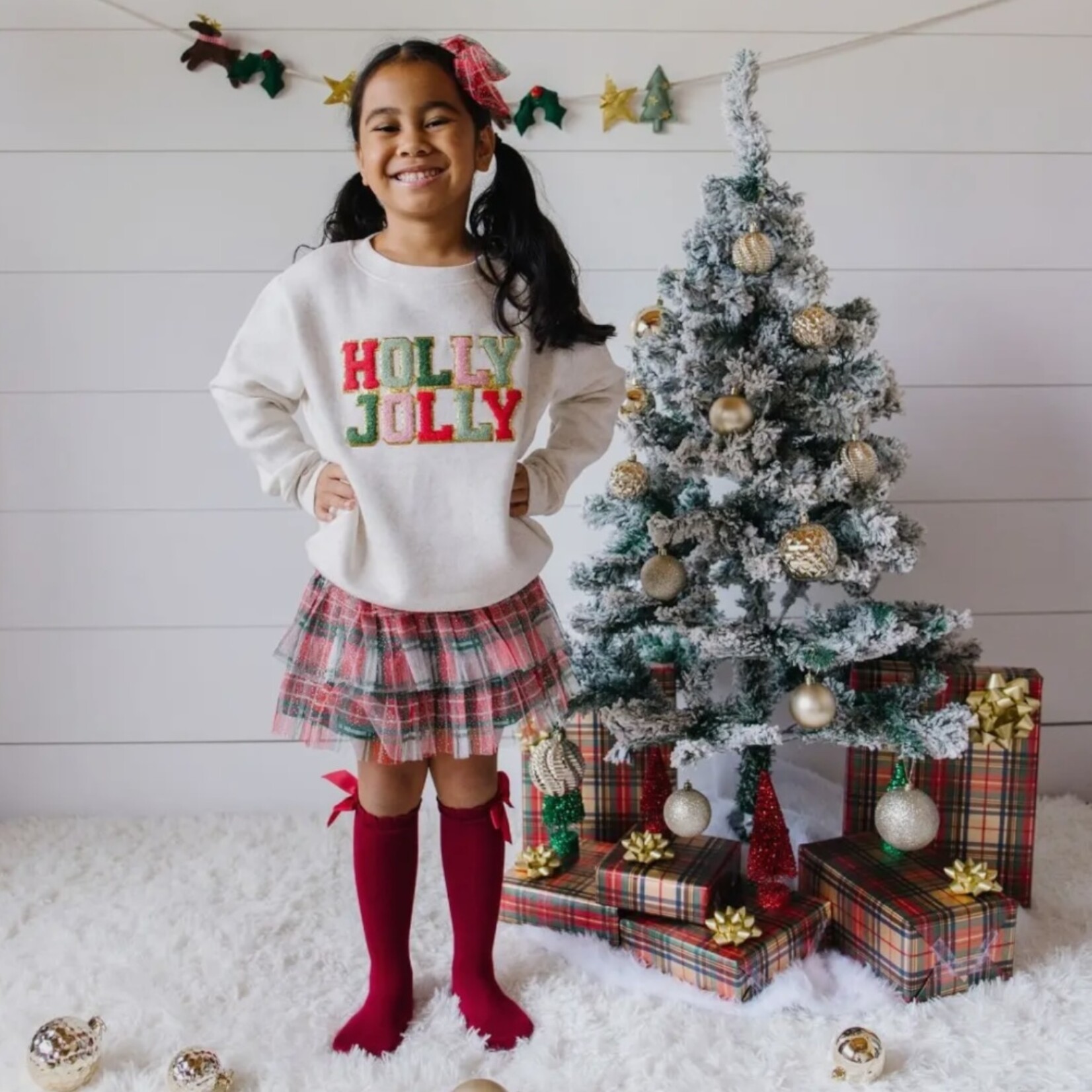 Sweet Wink Christmas Plaid Tiered Tutu