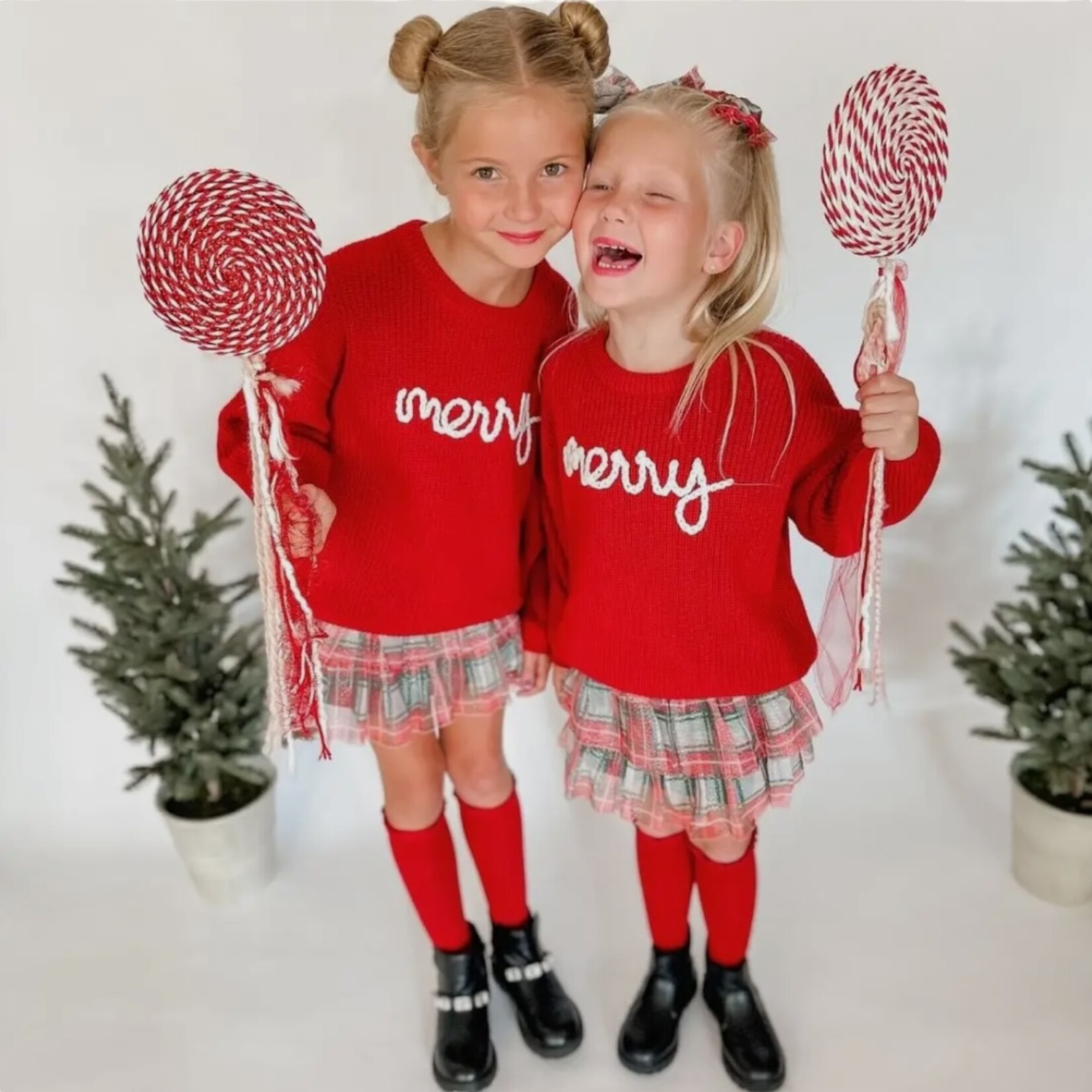 Sweet Wink Christmas Plaid Tiered Tutu