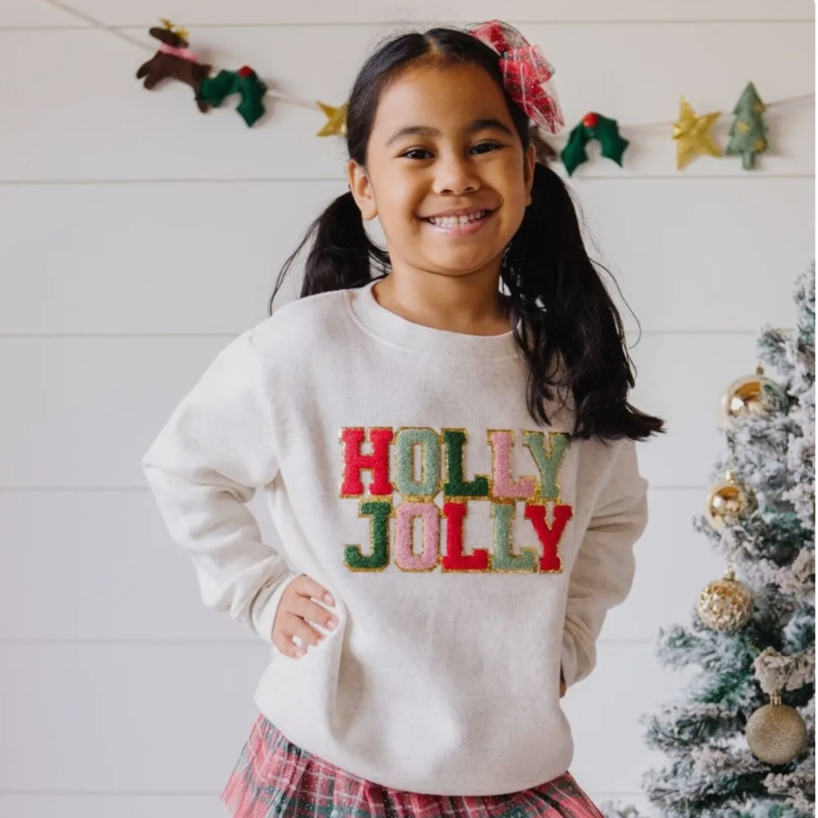 Sweet Wink Holly Jolly Patch Sweatshirt