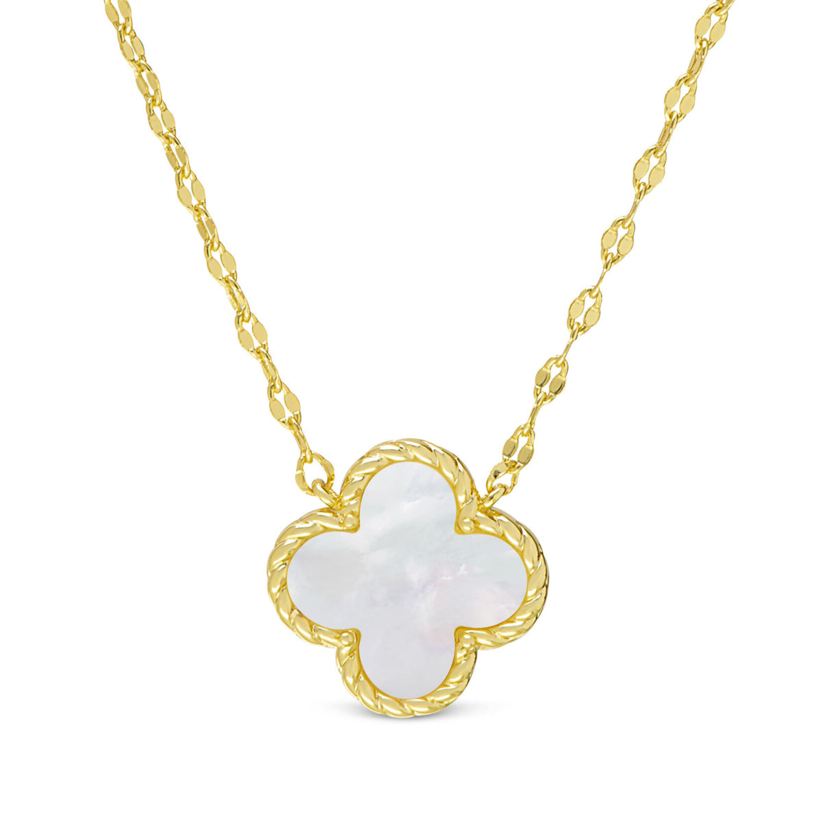 Lily Nily Mother of Pearl Clover Necklace