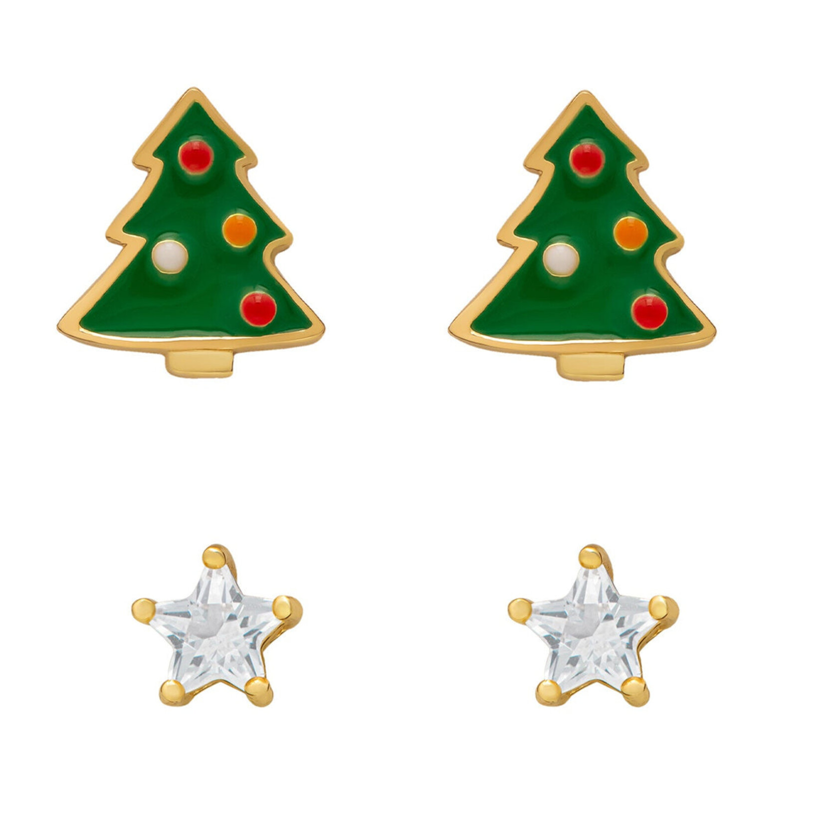 Lily Nily Christmas Tree White Stud Set