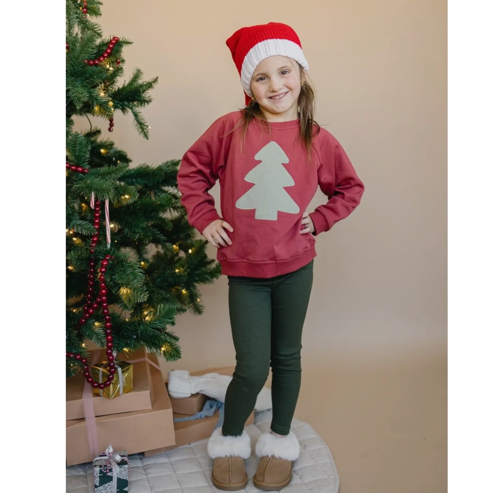 Little Joy Co. Christmas Tree Patch Sweatshirt