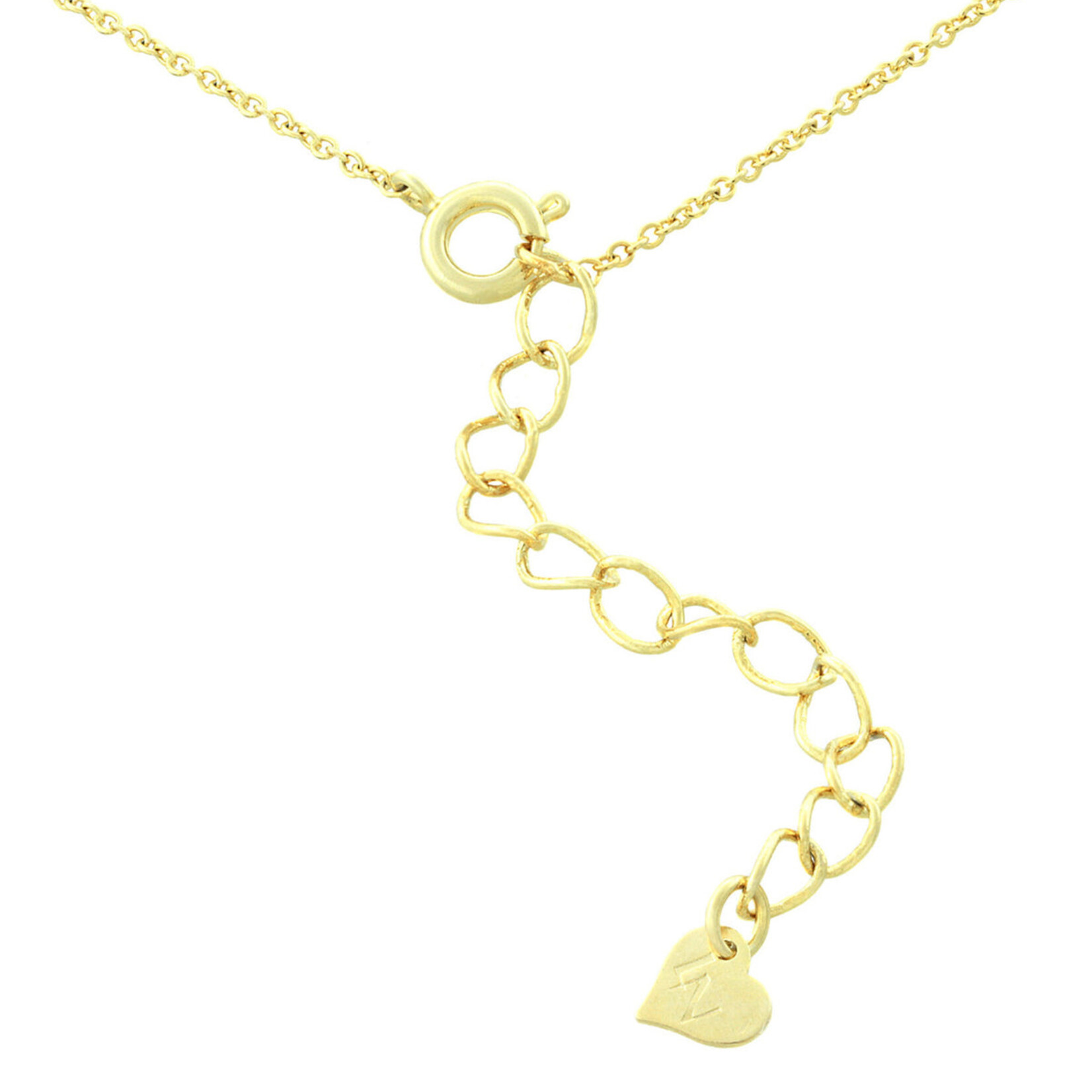 Lily Nily Bow Necklace CZ - White