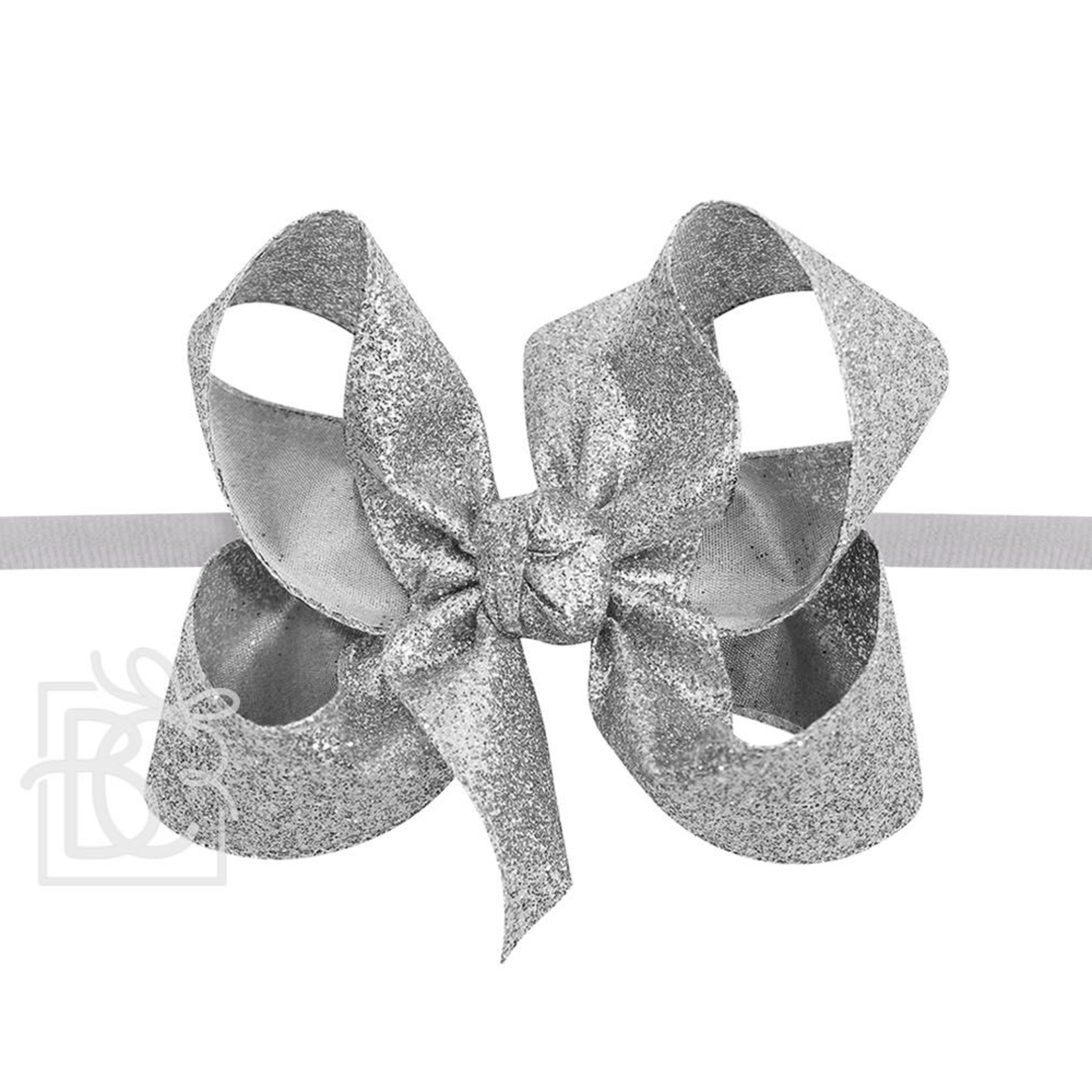 4.5" Glitter Skinny Band Bow