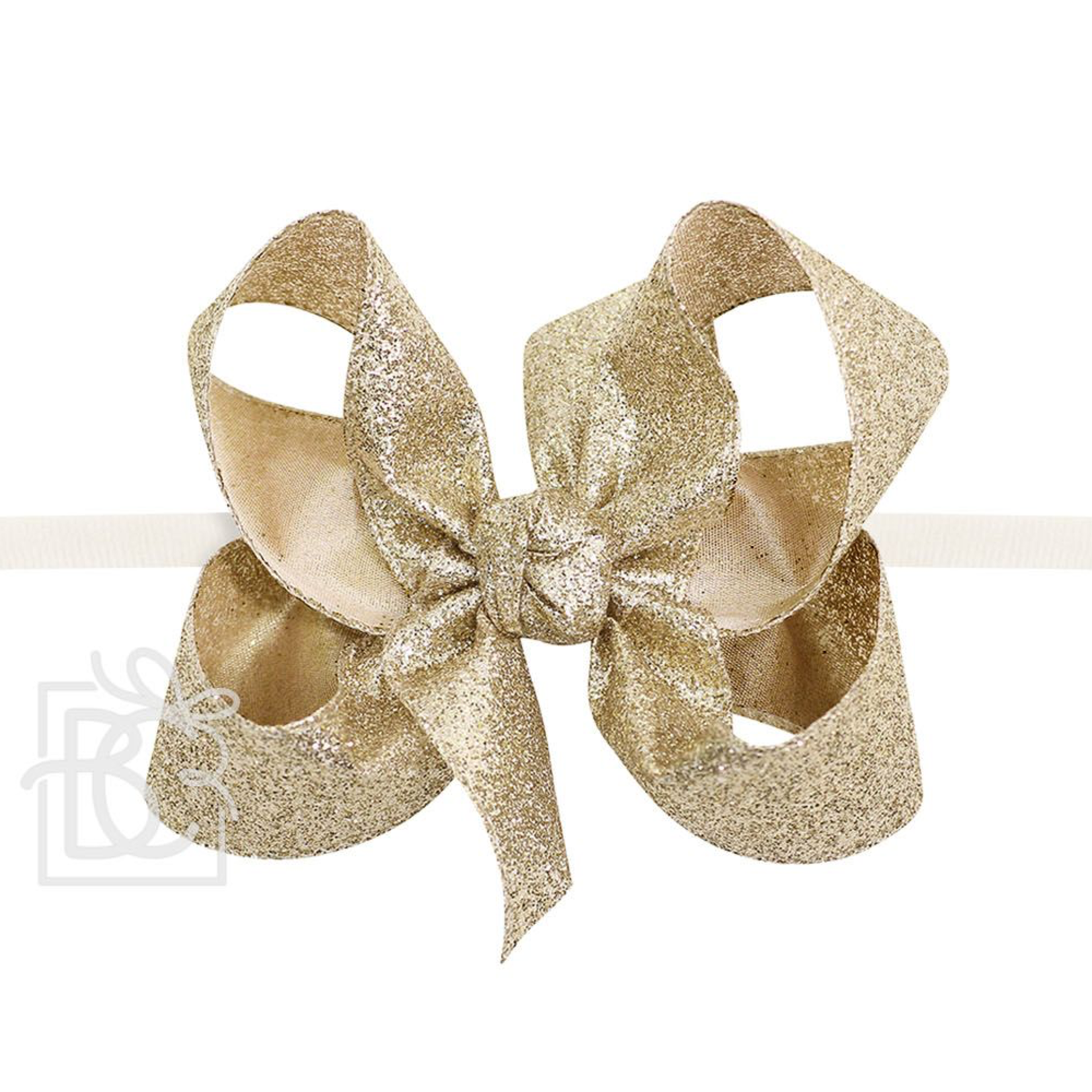 4.5" Glitter Skinny Band Bow