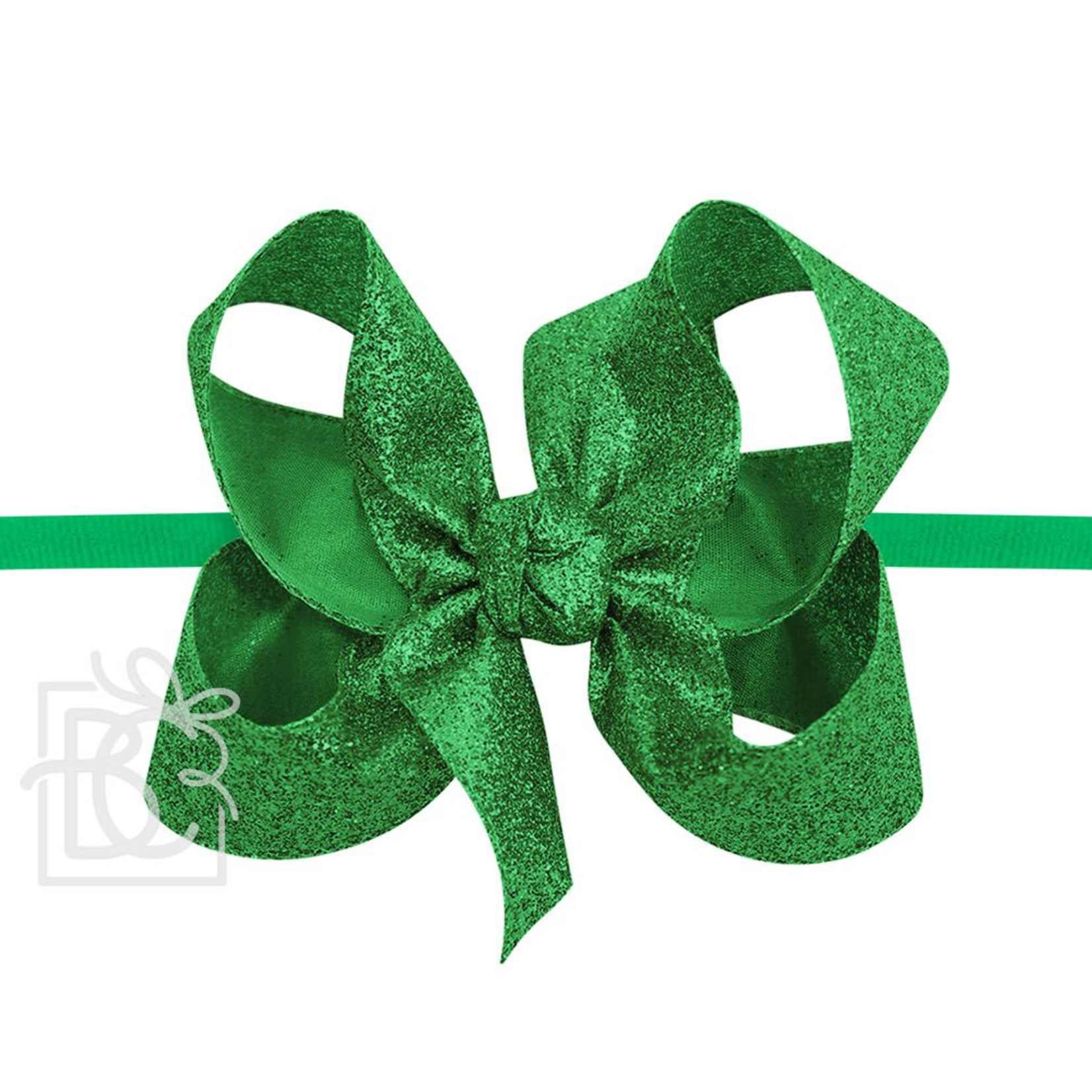 4.5" Glitter Skinny Band Bow