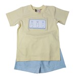 Banana Split Hippity Hop Smocked Short Set