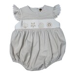 Banana Split Seashell Smocked Girl Bubble