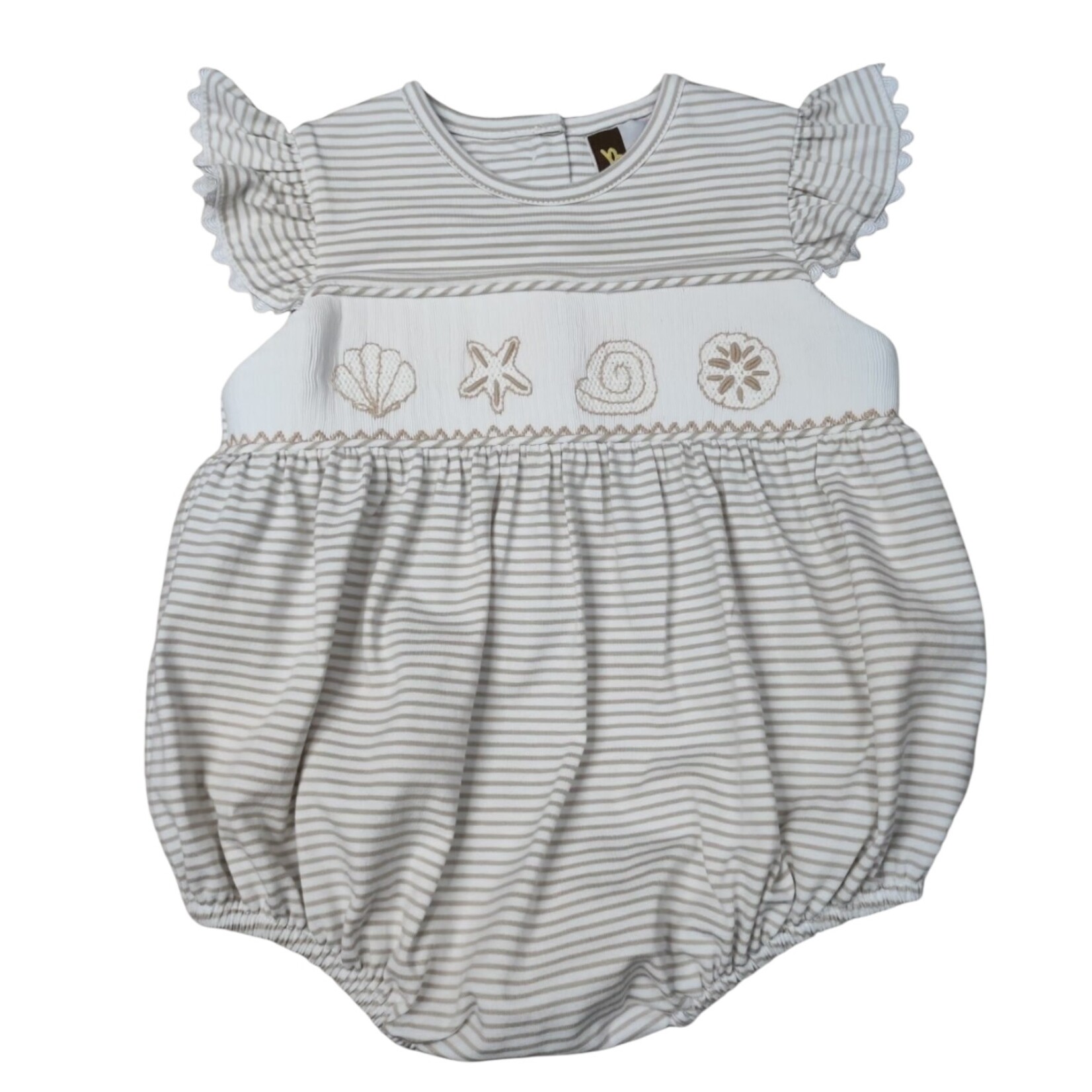Banana Split Seashell Smocked Girl Bubble