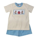 Banana Split Puppy Pals Smocked Short Set