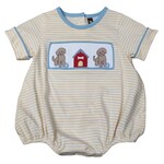 Banana Split Puppy Pals Smocked Bubble