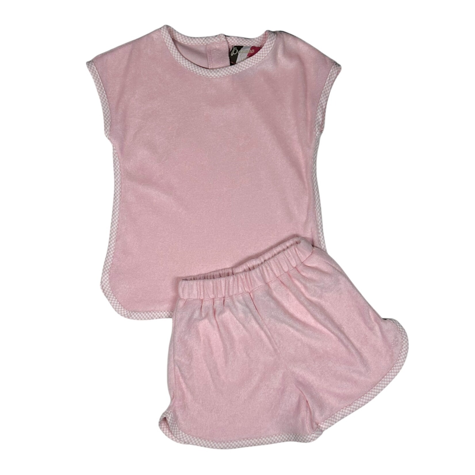 Banana Split Pink Terry Short Set
