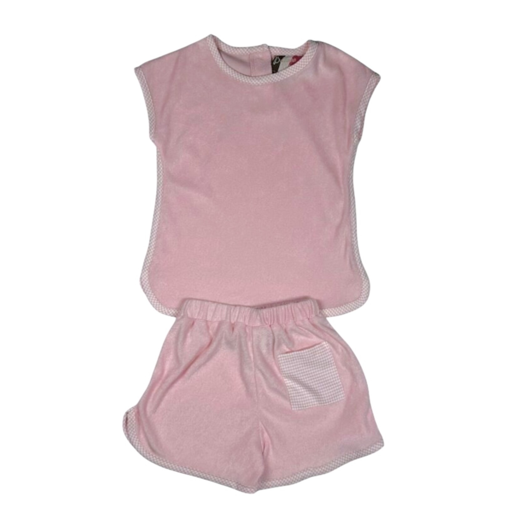 Banana Split Pink Terry Short Set