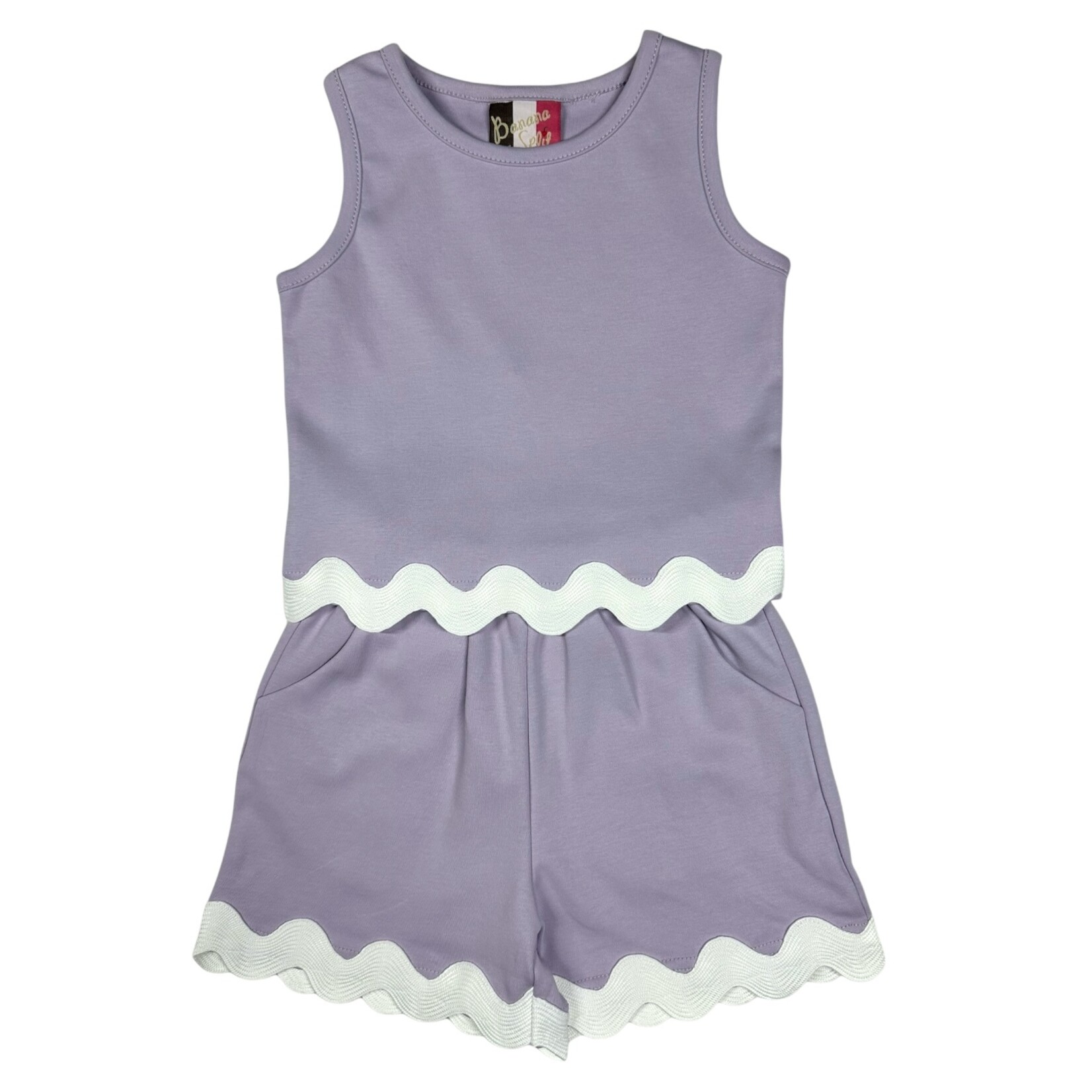 Banana Split Lavender Ric Rac Short Set