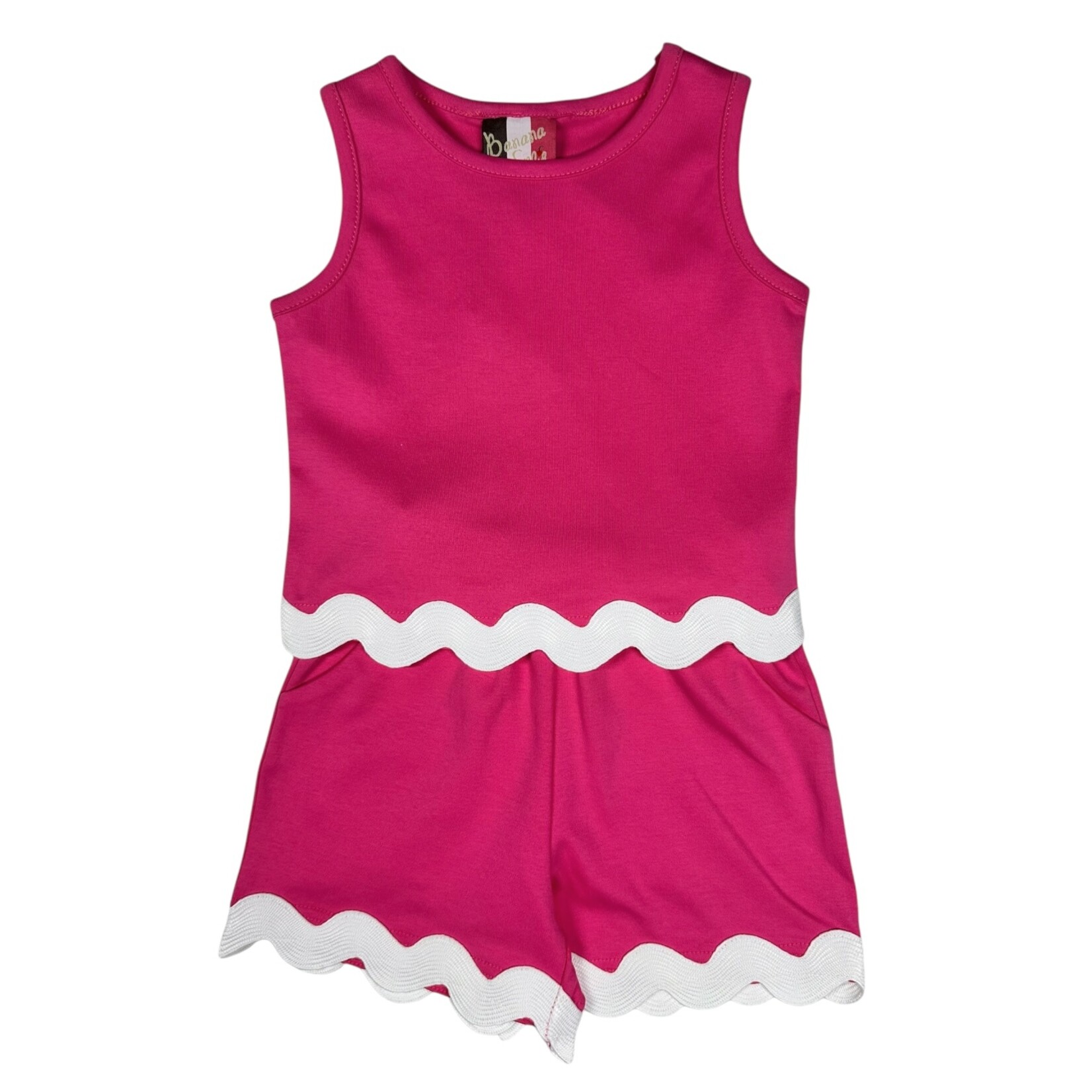 Banana Split Pink Ric Rac Short Set