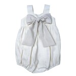 Banana Split White Linen Bow Bubble