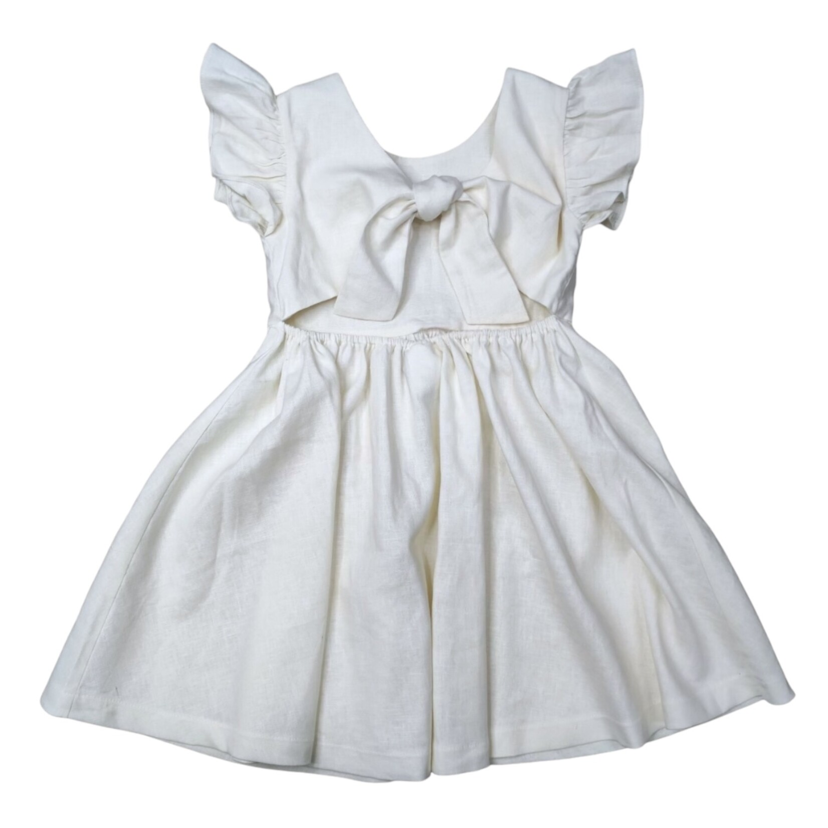 Banana Split White Linen Gabrielle Dress