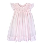 Petit Ami Pink Scallop Smocked Dress
