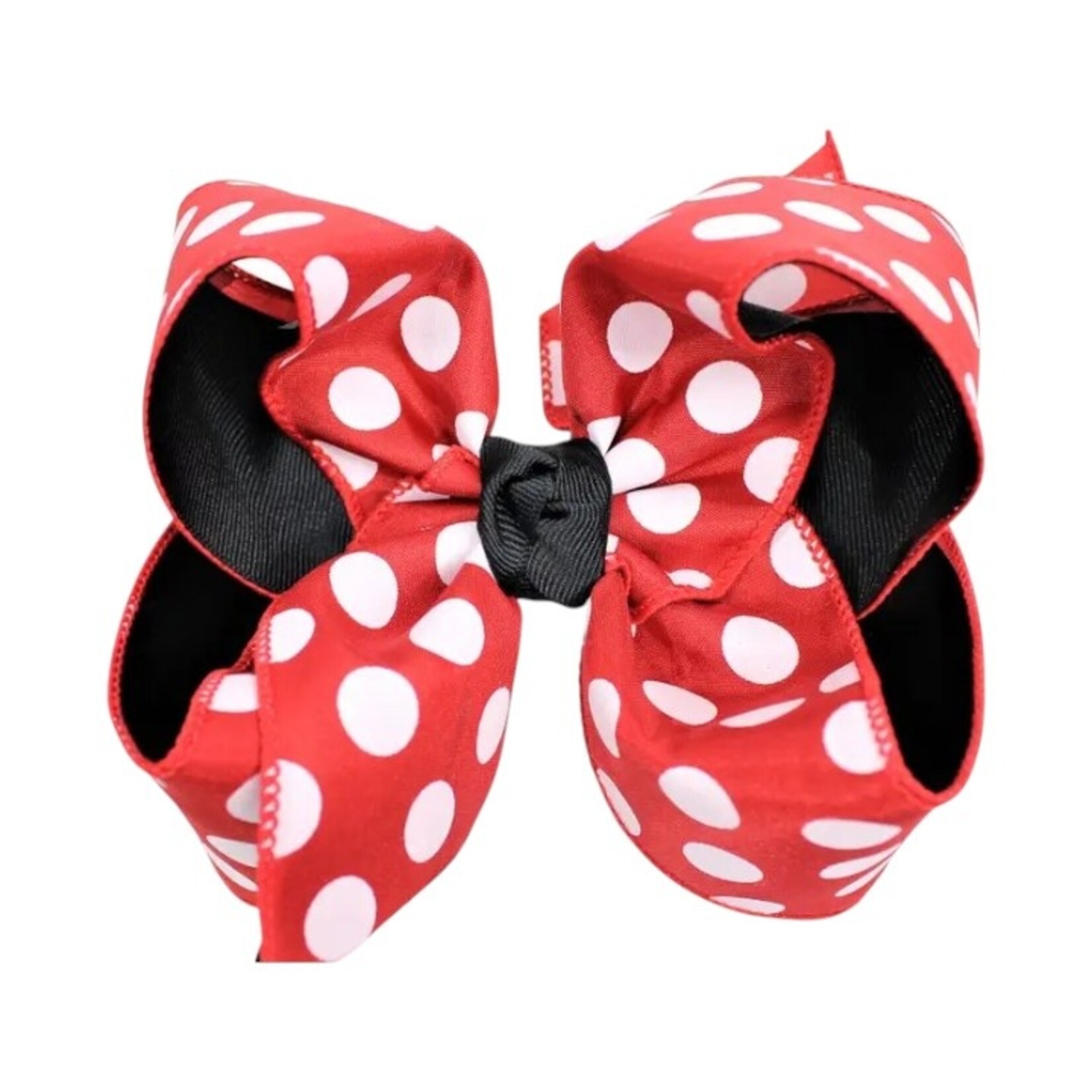 5.5" Red & White Mouse Dot Bow