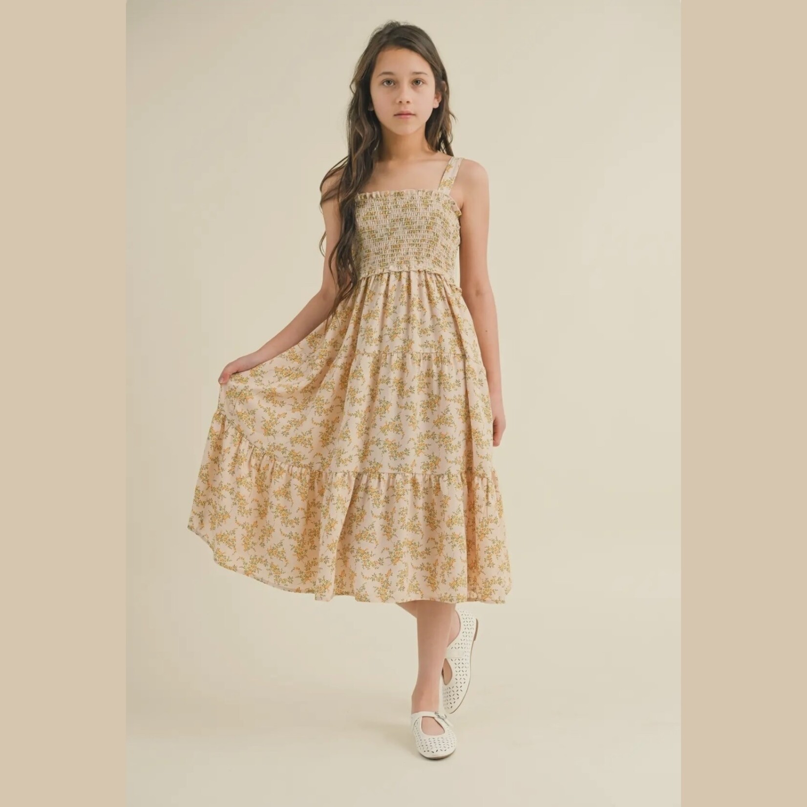 Heart and Arrow Floral Swag Midi Dress