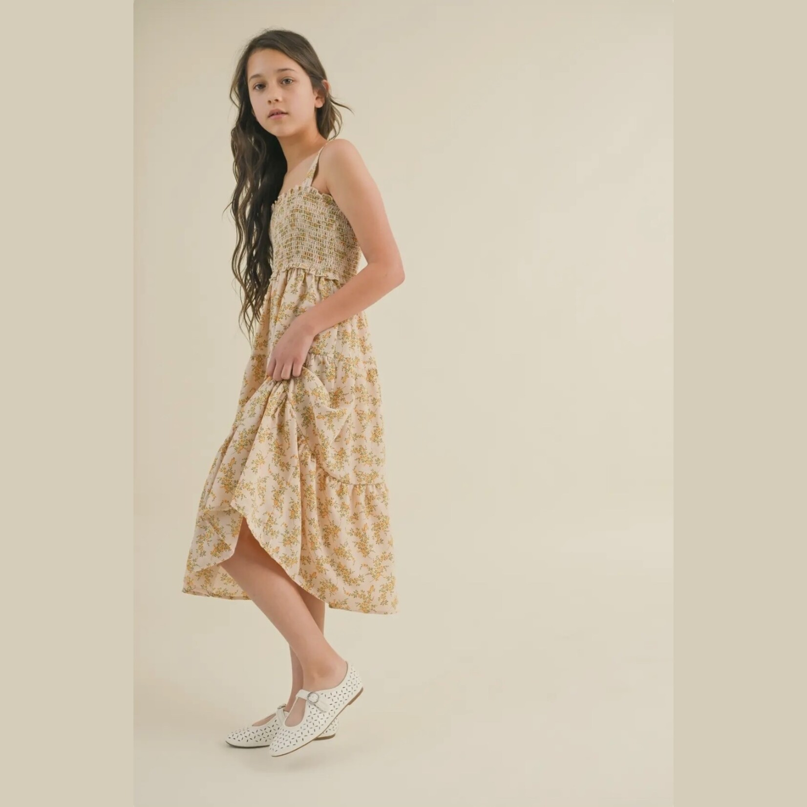 Heart and Arrow Floral Swag Midi Dress