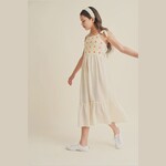 Heart and Arrow Cream Crochet Midi Dress
