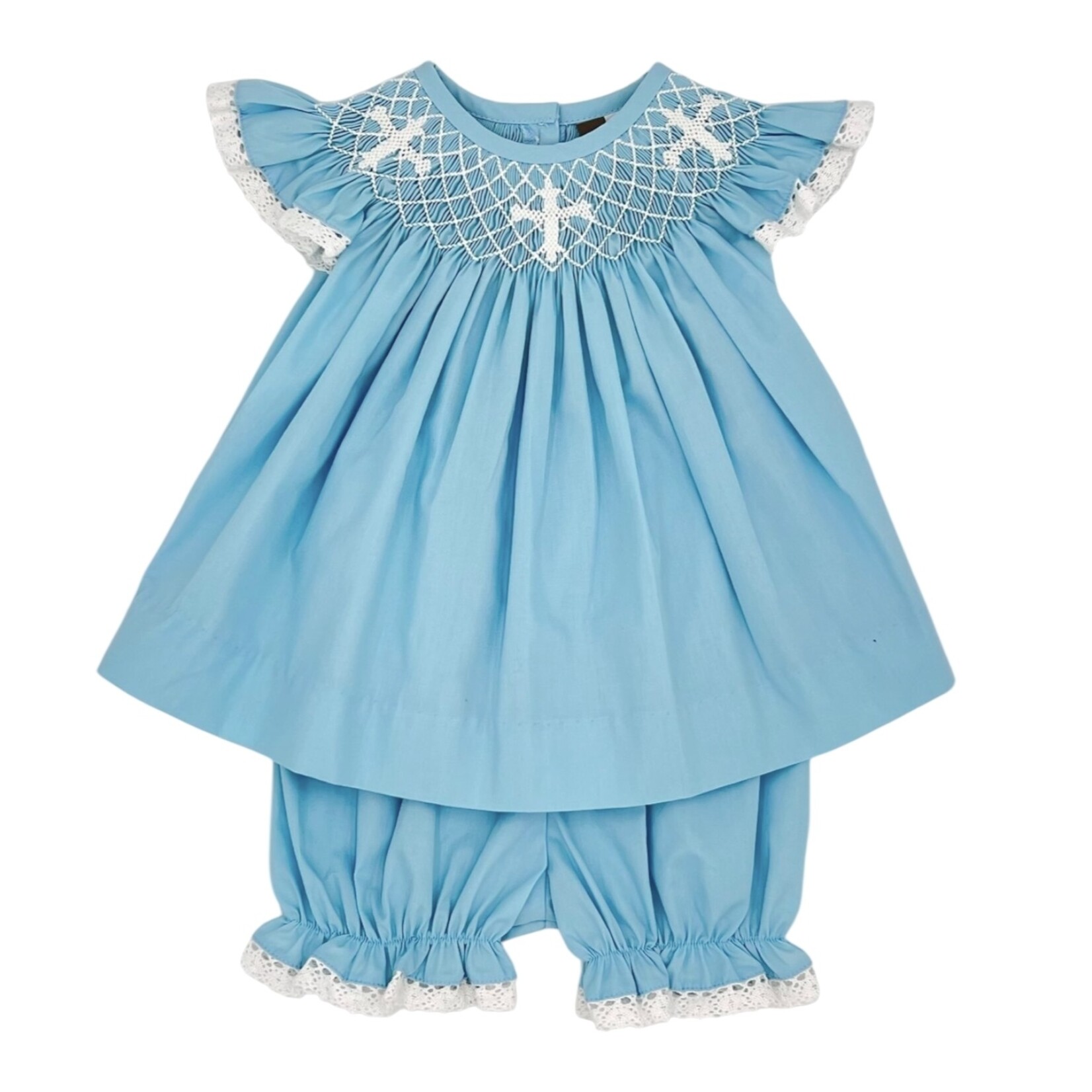 Banana Split Faith Smocked Bloomer Set